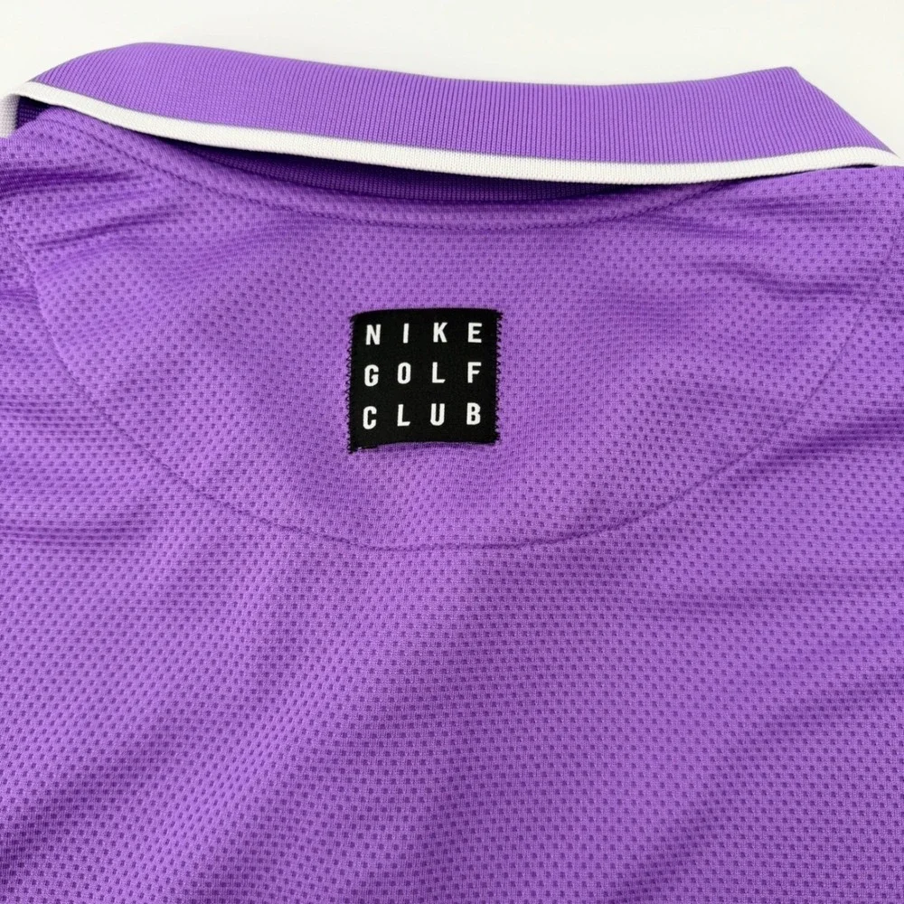 Nike Golf Club Polo Shirt Mens Large Purple Colorblock Dri-FIT FQ1150-573
